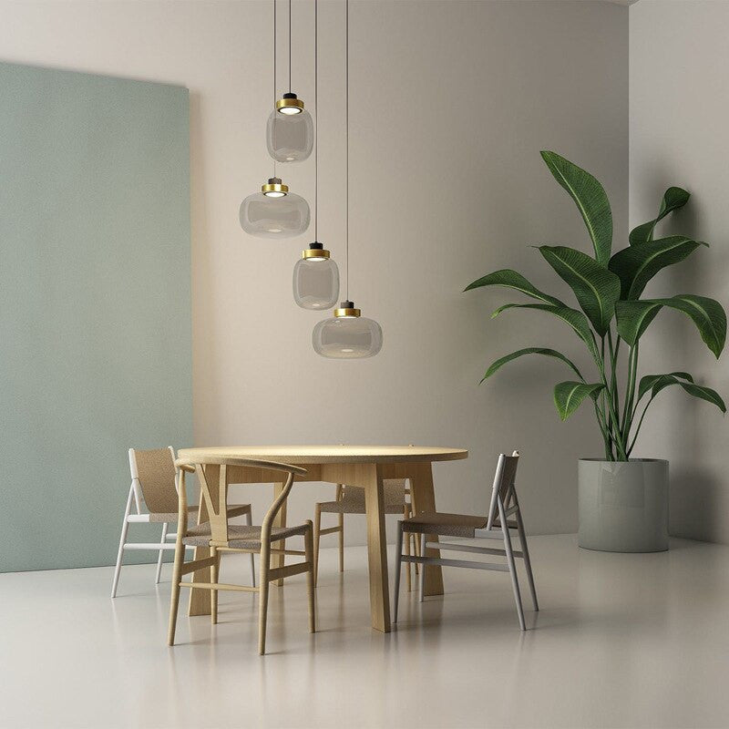 Modern Glass Pendant Light- Modern Hanging Pendant Light- Costas - Louve Lights