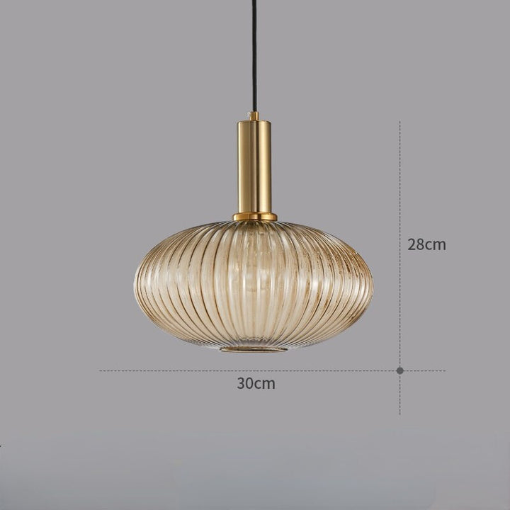 European Vintage Glass Pendant Light- Kitchen Island Light Fixture- Hild - Louve Lights