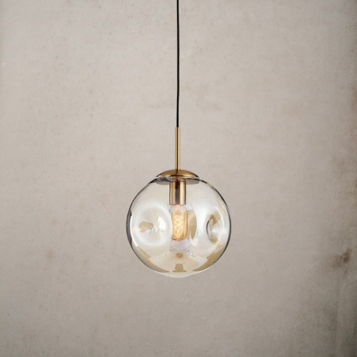 Modern Concave- Convex Glass Globe Pendant Light - Eva - Louve Lights