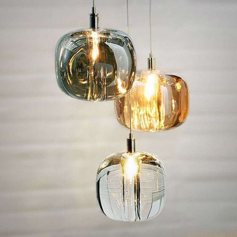 Modern Glass Pendant Light- Kusti - Louve Lights