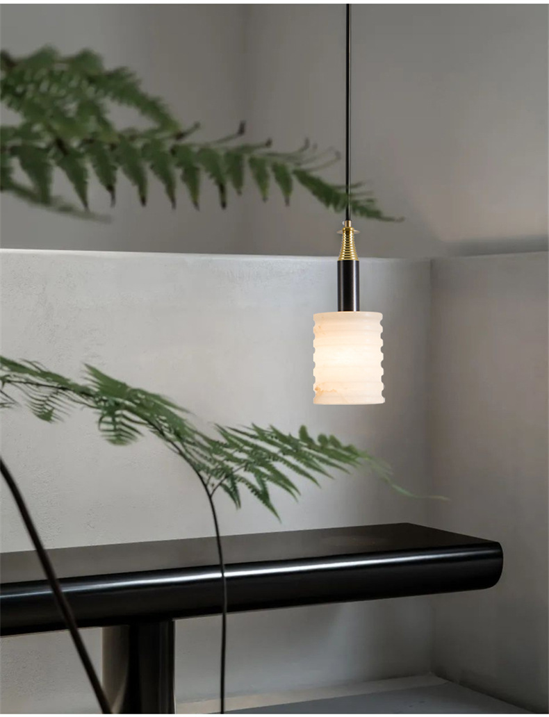 Marble Pendant Light- Modern Hanging Pendant Lamp- Andriana - Louve Lights