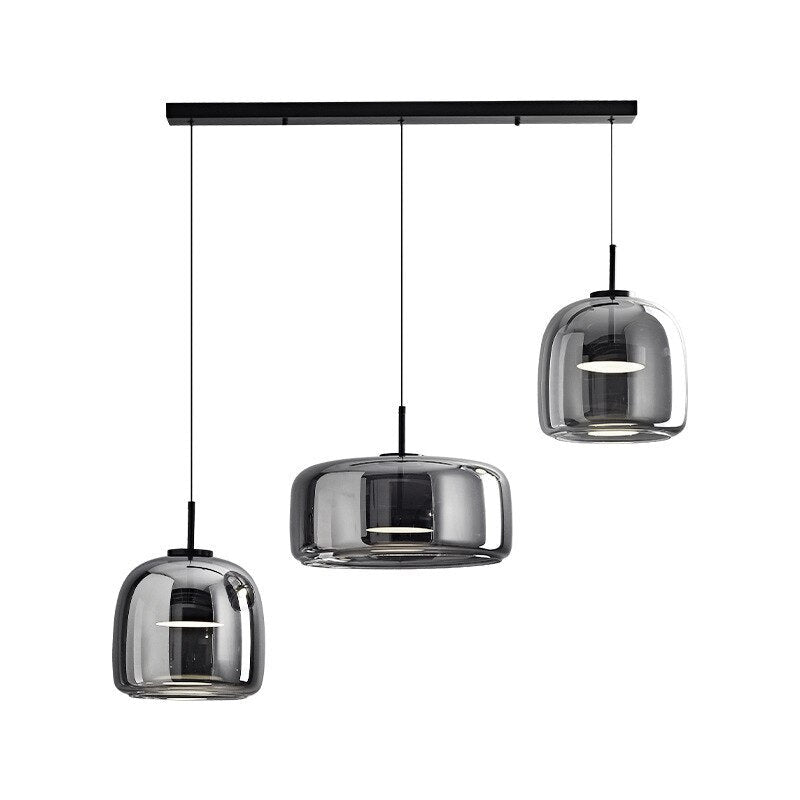 Modern Glass LED Pendant Light- Kitchen Dining LED Hanging Light- Bente - Louve Lights