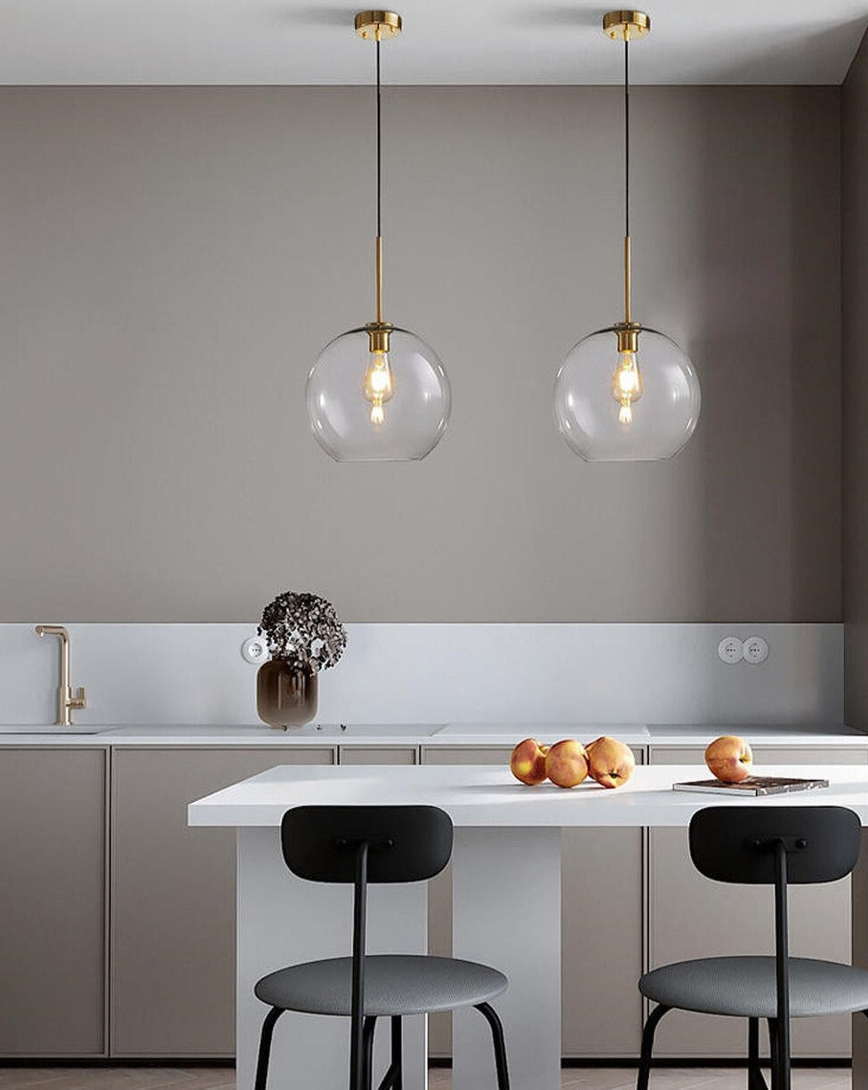 Contemporary Glass Pendant Light- Kitchen Island Pendant Lights- Goda - Louve Lights