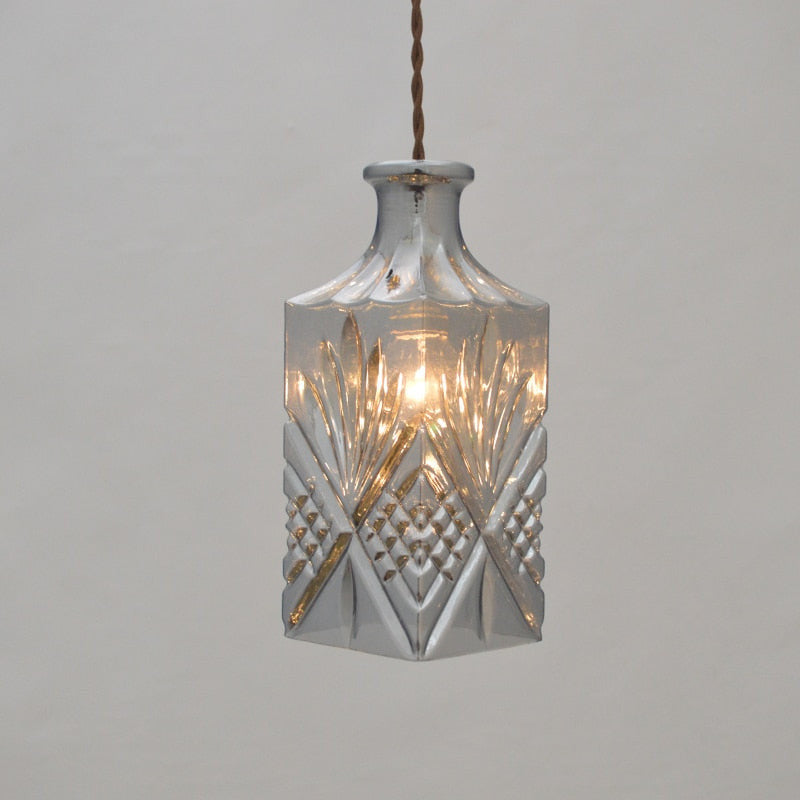 Vintage Cut Glass Pendant Lights- Sindri - Louve Lights