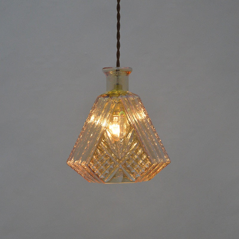 Vintage Cut Glass Pendant Lights- Sindri - Louve Lights