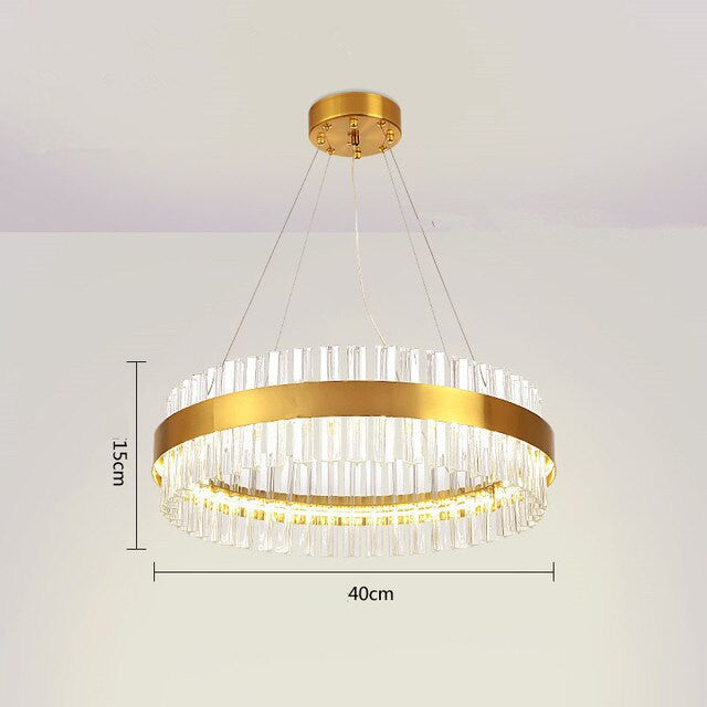 Luxury Crystal Ring Chandelier- Modern Oval Crystal Chandelier- Cille