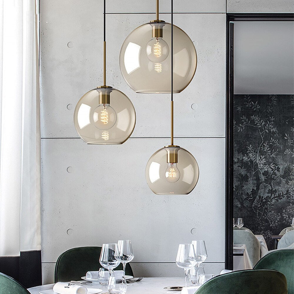 Modern Champagne Glass Hanging Pendant Light - Beate - Louve Lights