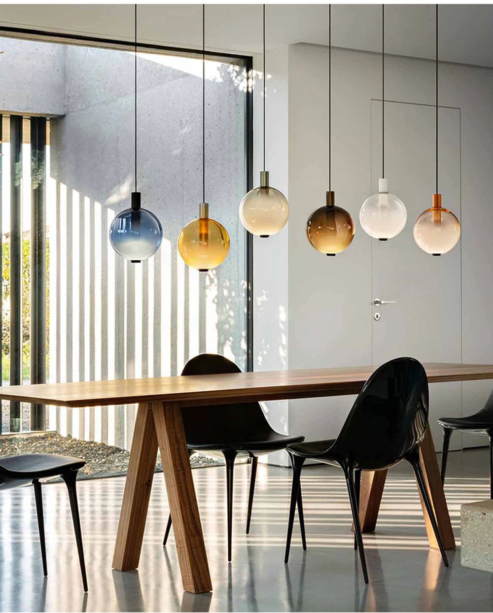 Ombre Glass Pendant Light- Modern Hanging Pendant Light- Sofia