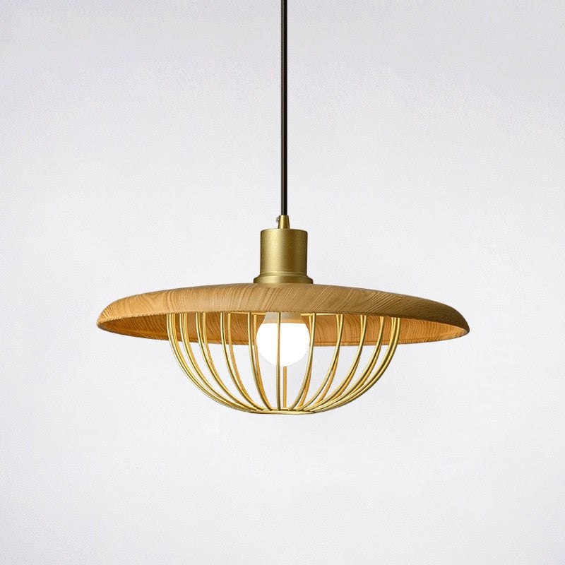 Japanese Style Wood Pendant Light - Wabi Sabi Styling - Guo - Louve Lights