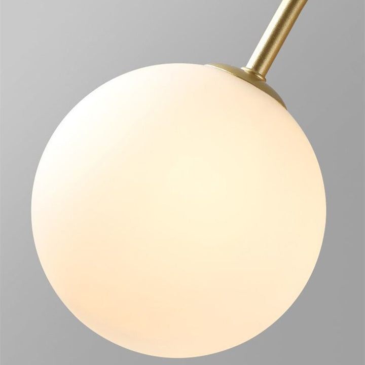 Milk Glass Globe Chandelier- Modern Ceiling Light Chandelier- Natalia