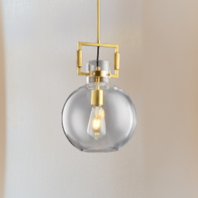 Modern Contemporary Clear Glass Pendant Light- Iskra - Louve Lights