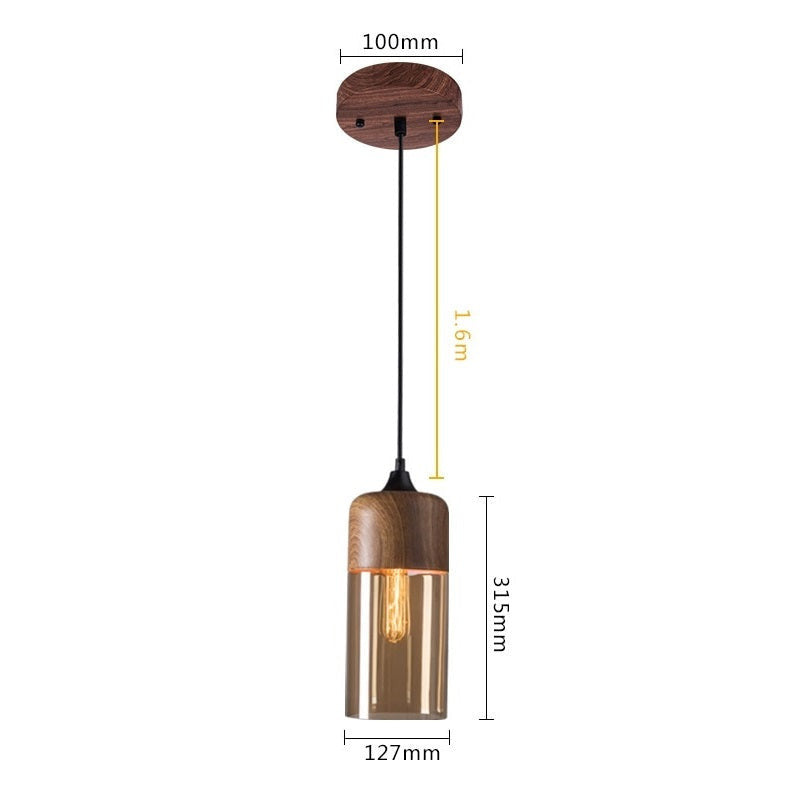 Modern Nordic Glass Hanging Pendant Light- Naja - Louve Lights