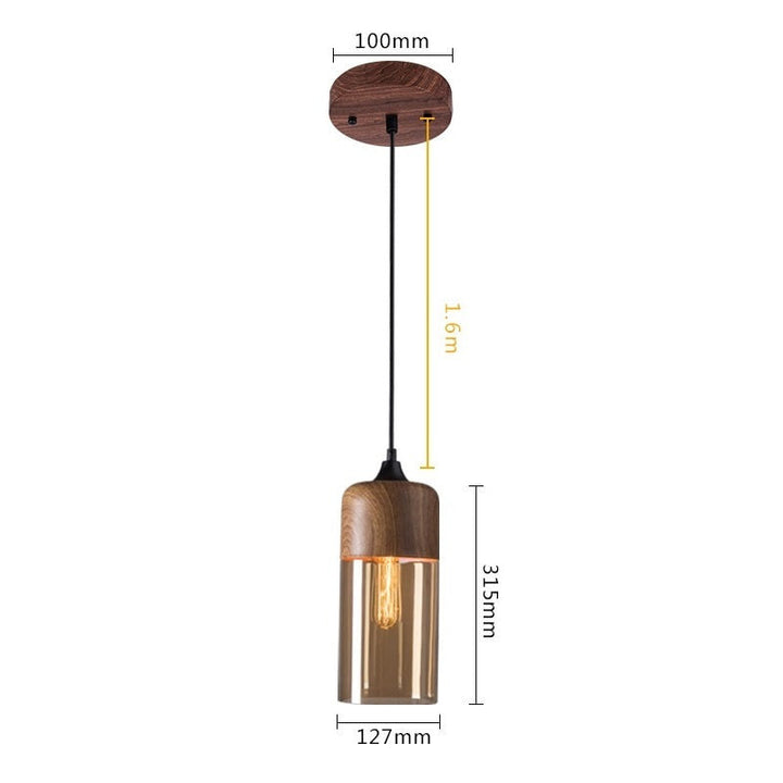 Modern Nordic Glass Hanging Pendant Light- Naja - Louve Lights