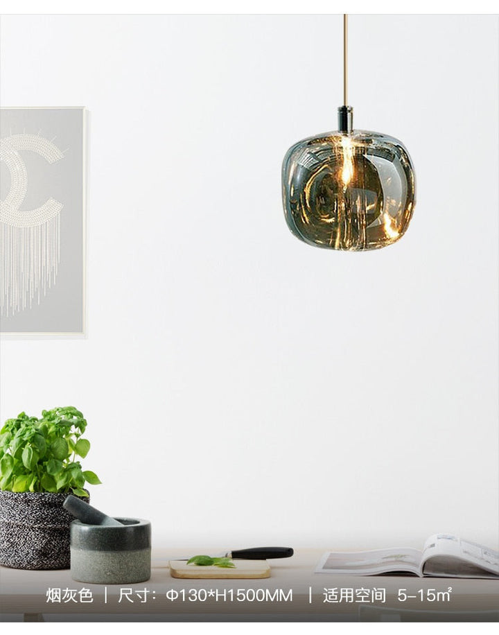 Modern Glass Pendant Light- Kusti - Louve Lights