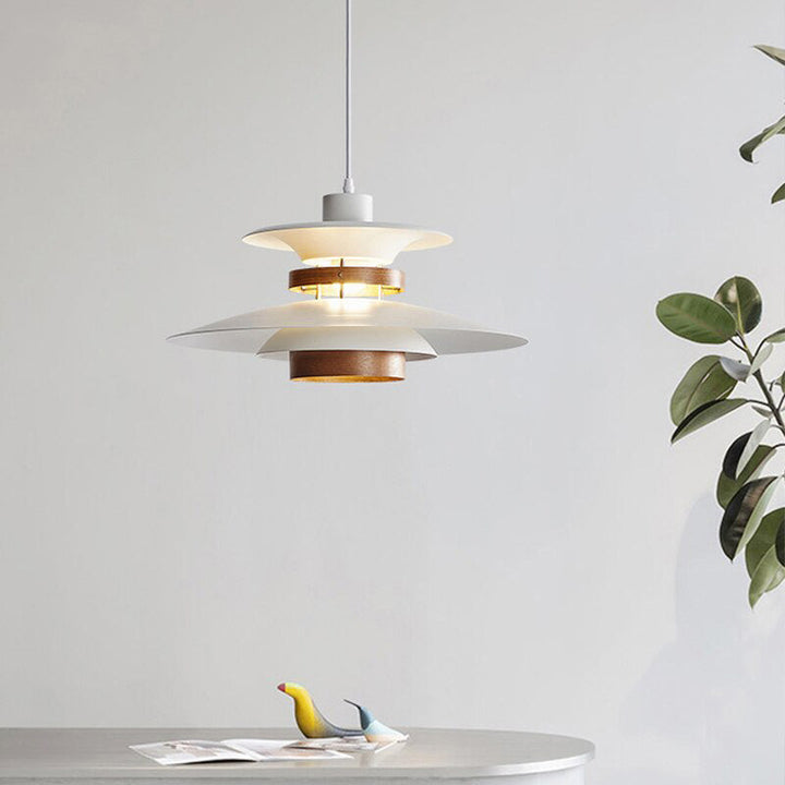 Nordic Style Metal & Wood Pendant Light - Wood Hanging Light - Ospak