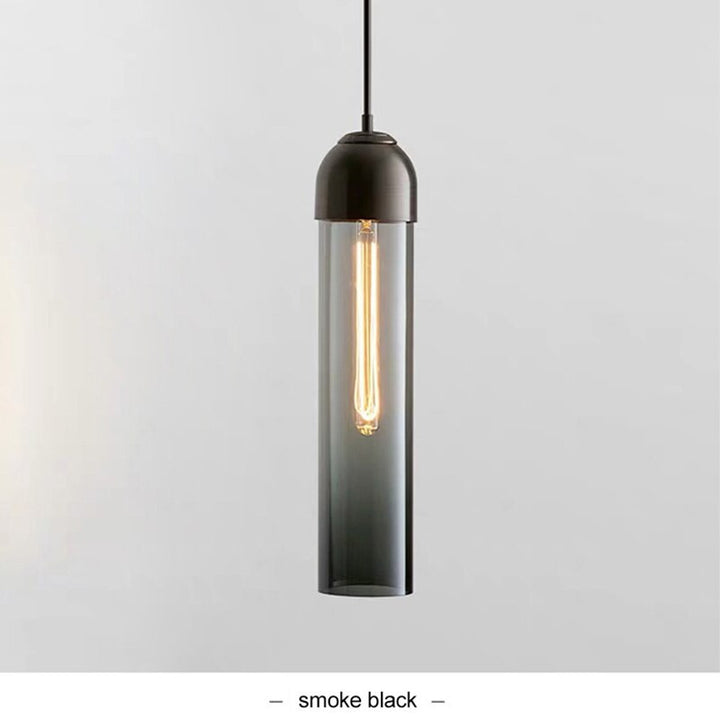 Modern Long Hanging Glass Pendant Light - Anette - Louve Lights