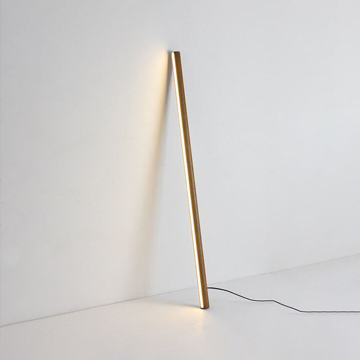 Wooden Linear LED Floor Lamp- Modern Minimalist LED Accent Standing Lamp- Kostak