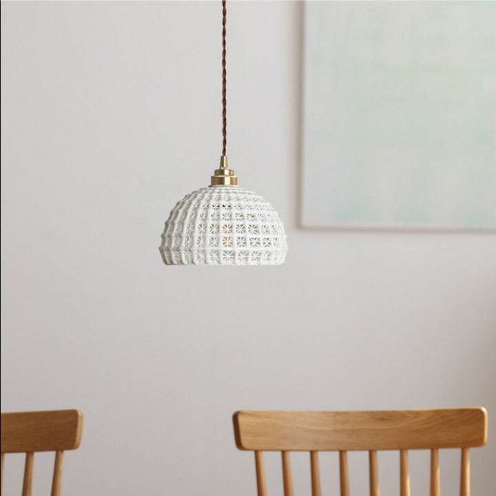 FINAL SALE - Modern Ceramic Hanging Pendant Light - Bine