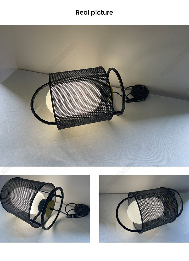 Modern Industrial Mesh & Glass Pendant Light- Eleo - Louve Lights