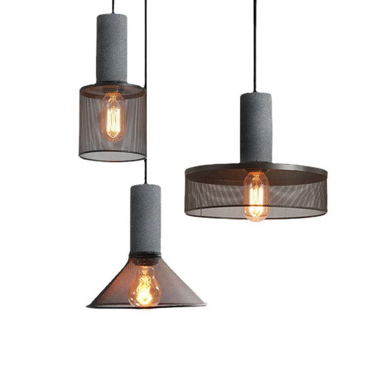 Modern Industrial Metal Hanging Pendant Light - Vera - Louve Lights