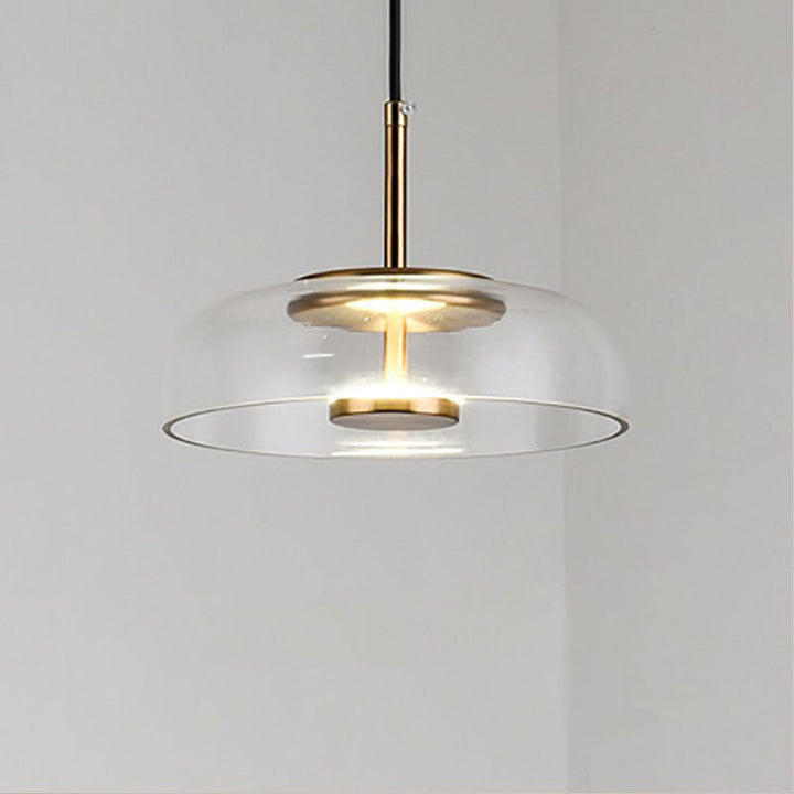 Luminaire Glass Dome Pendant Light- Modern Glass Hanging Lamp- Dorete - Louve Lights