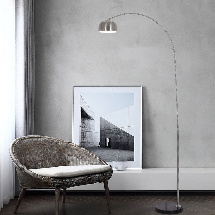 Arc Standing Lamp - Modern Marble Base Adjustable Floor Lamp- Loukas