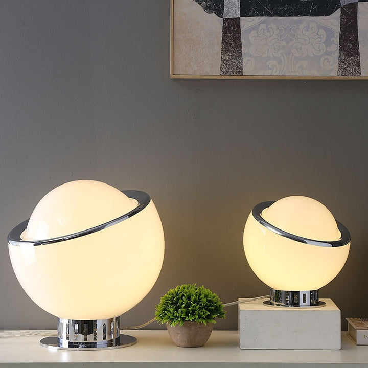 Planet Glass Table Lamp- Unique Modern Desk Lamp- Thora