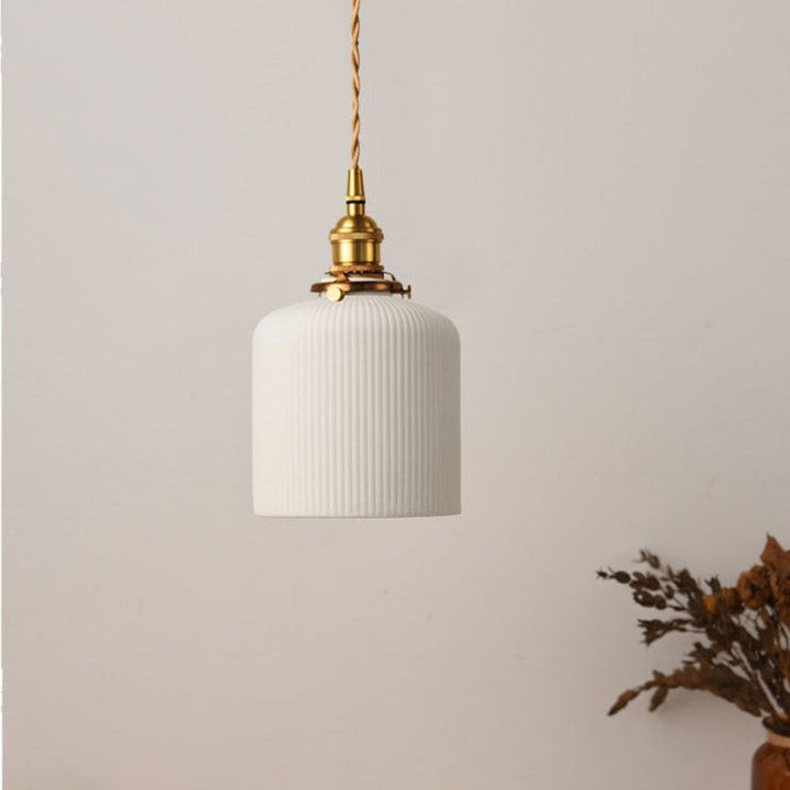 Modern Ceramic Hanging Pendant Light - Caja - Louve Lights