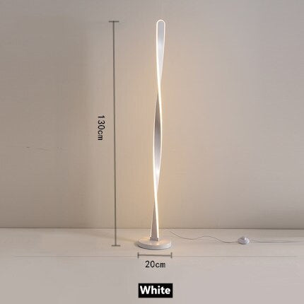 Modern Spiral LED Floor Standing Light- Adjustable Contemporary Floor Lamp- Vanj