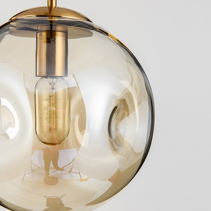 Modern Concave- Convex Glass Globe Pendant Light - Eva - Louve Lights