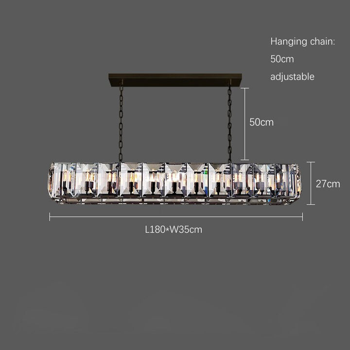 Crystal Glass Hanging Light- Modern Luxury Glass Chandelier- Alexis