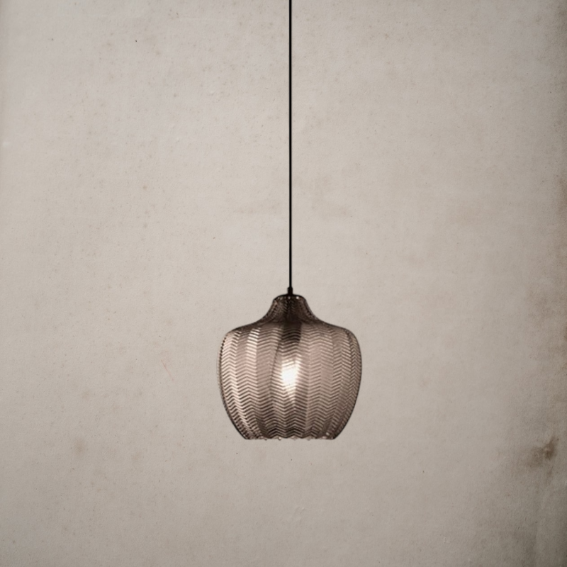 Modern Nordic Glass Hanging Pendant Light - Kaja - Louve Lights