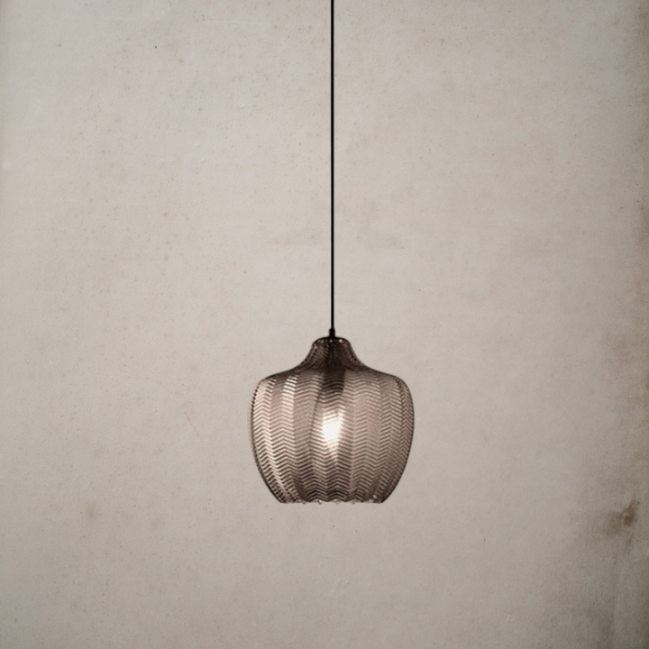 Modern Nordic Glass Hanging Pendant Light - Kaja - Louve Lights