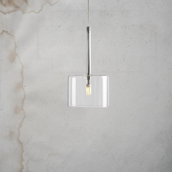 Contemporary Glass Hanging Pendant Light- Kitchen & Dining Room Lights- Christa - Louve Lights