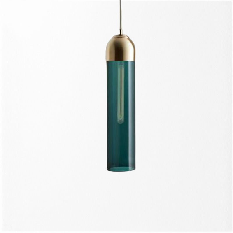 Modern Long Hanging Glass Pendant Light - Anette - Louve Lights