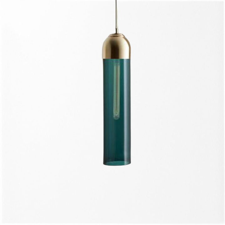 Modern Long Hanging Glass Pendant Light - Anette - Louve Lights