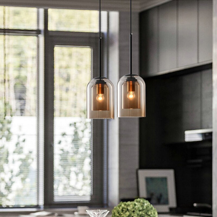 Modern Double Glass Nordic Pendant Light - Elisa