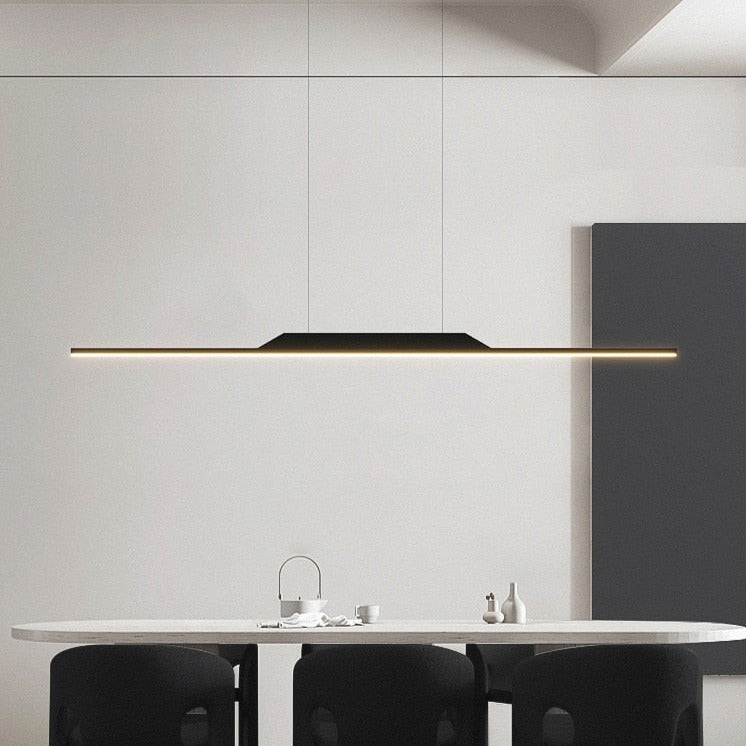 Minimalist Long Linear Pendant Light- Modern Dining LED Pendant Light- Karolina - Louve Lights