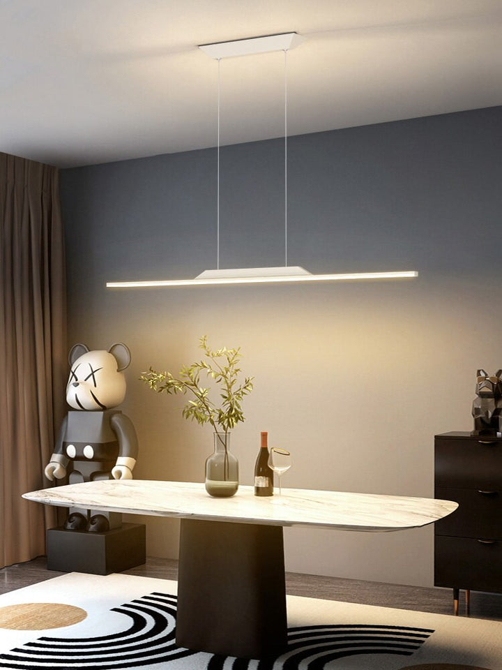 Minimalist Long Linear Pendant Light- Modern Dining LED Pendant Light- Karolina - Louve Lights