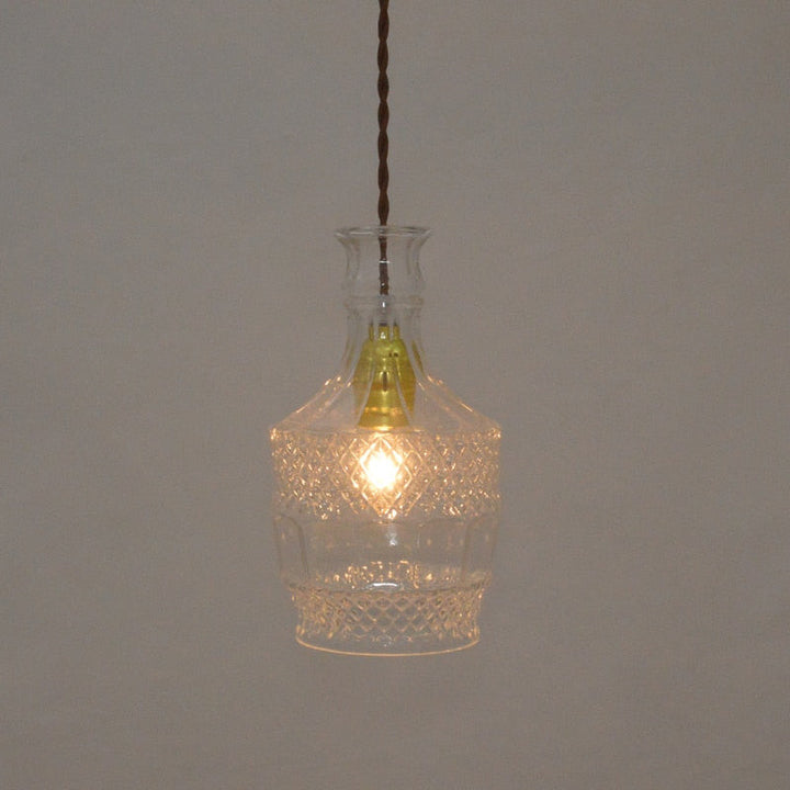 Vintage Cut Glass Pendant Lights- Sindri - Louve Lights