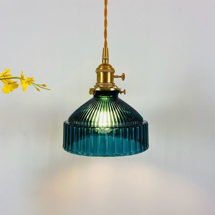 Vintage Glass Pendant Light - Kitchen Island Pendant Light - Frey - Louve Lights