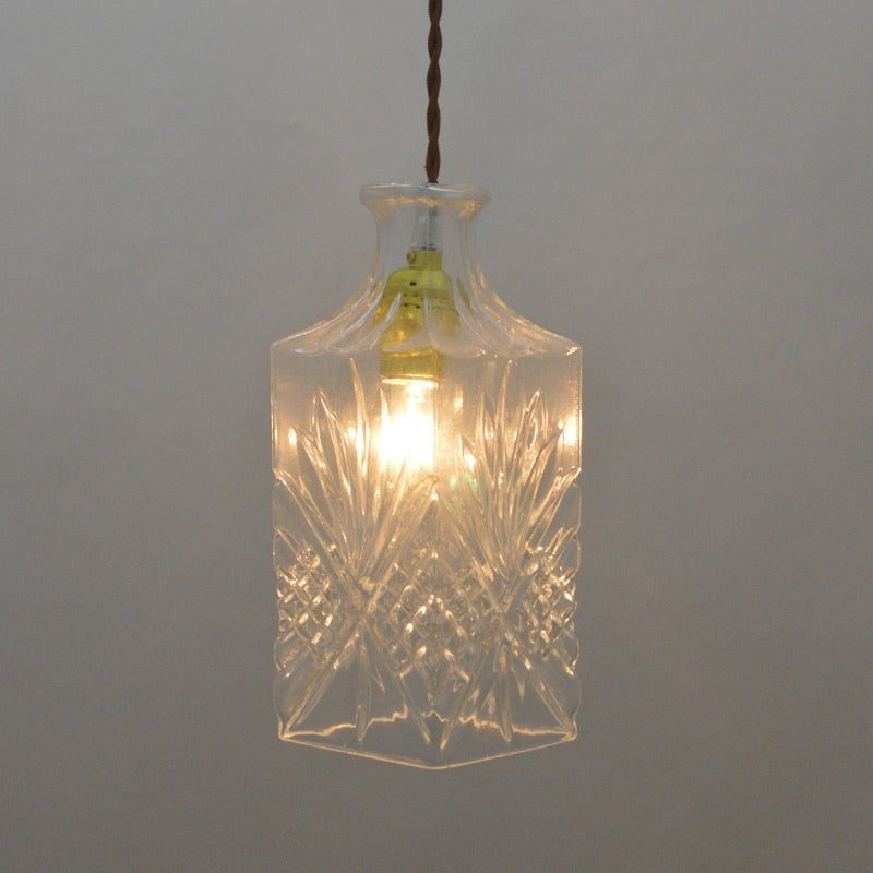 Vintage Cut Glass Pendant Lights- Sindri - Louve Lights