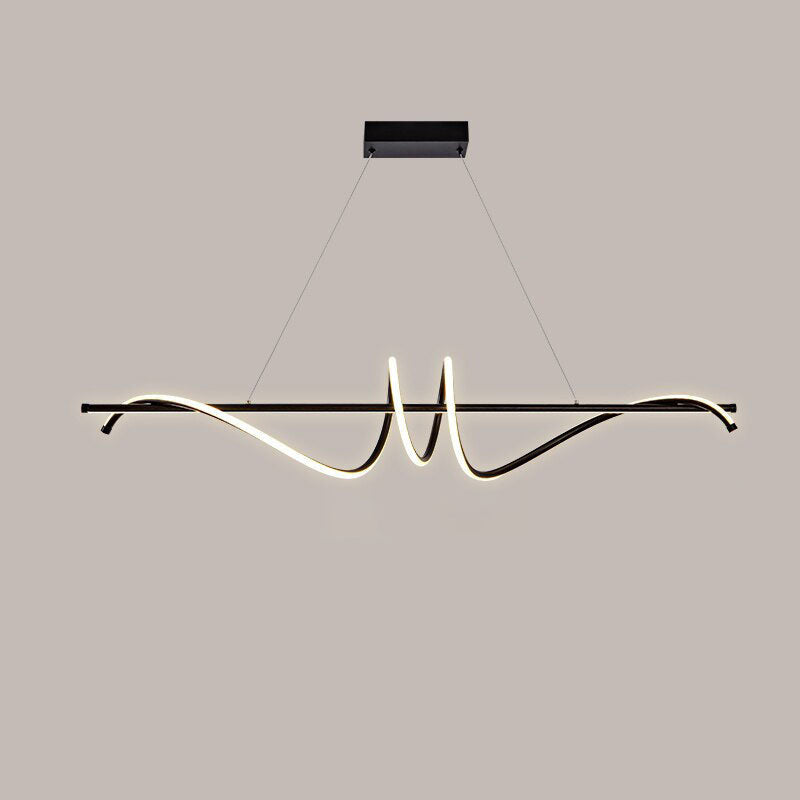 Contemporary Spiral Linear Chandelier- Rayan