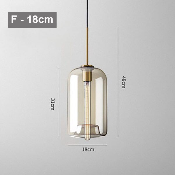 Modern Champagne Glass Hanging Pendant Light - Beate - Louve Lights