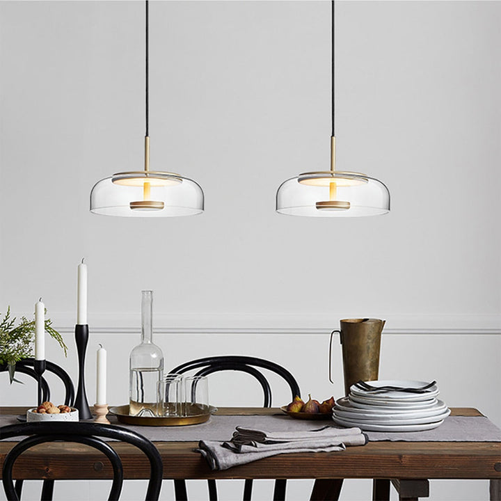 Modern Nordic Glass Hanging Pendant Light - Dina - Louve Lights