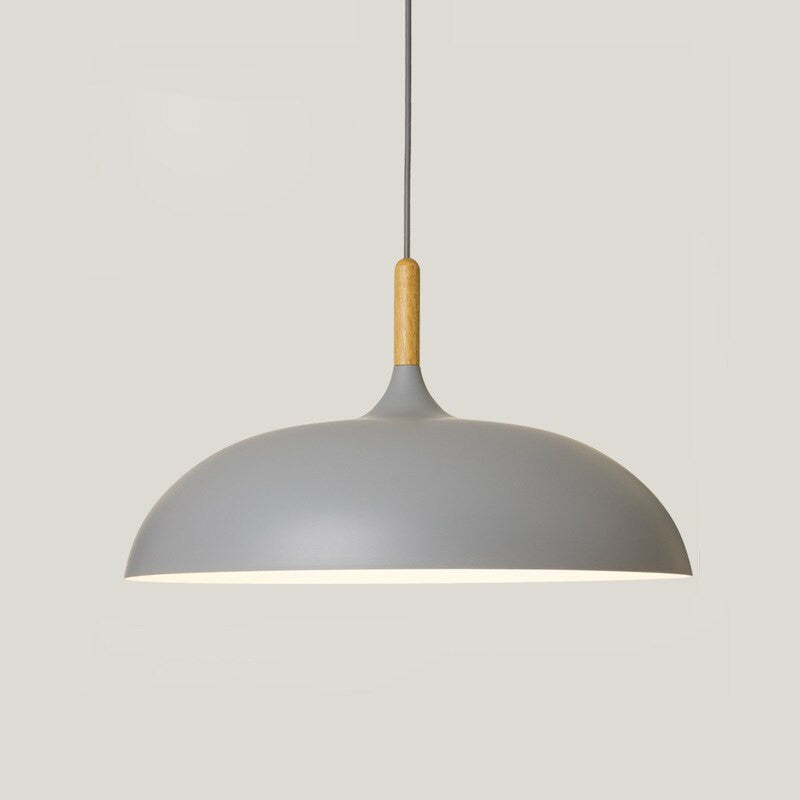 Modern Minimalist Wood & Aluminum Pendant Light - Anita - Louve Lights