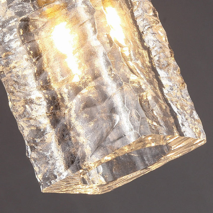 Vintage Gold & Glass Crystal Pendant Light- Aura - Louve Lights