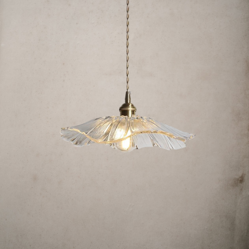 Modern Flower Glass Hanging Pendant Light - Edith - Louve Lights