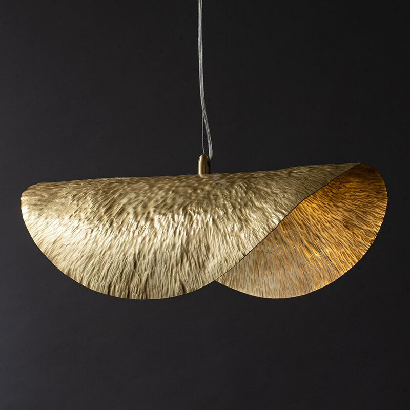 Lotus Leaf Pendant Light - Gold Pendant Light - Nelle - Louve Lights