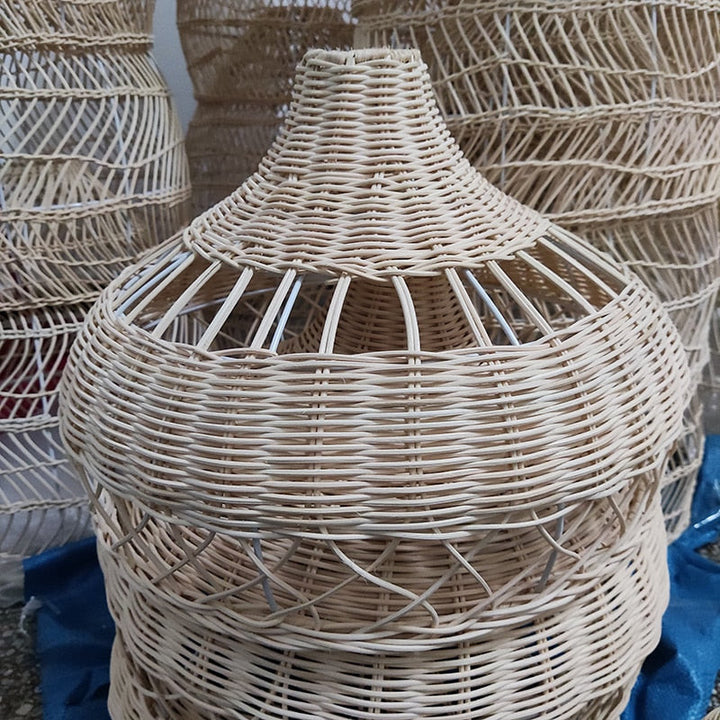 Handmade Rattan Wicker Basket Pendant Light- Oni